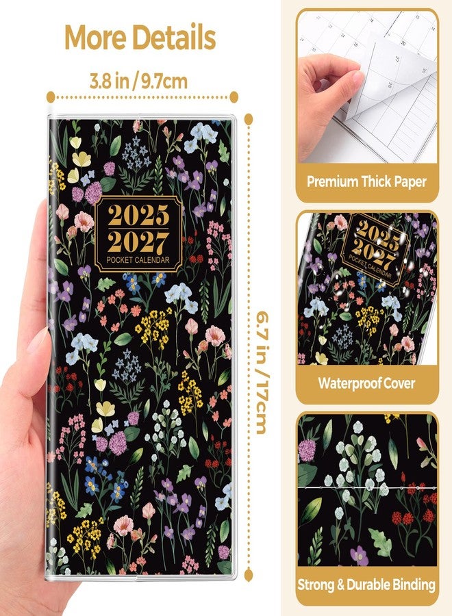 SKYDUE Pocket Calendar 2025-2027, Pocket Planner 2025-2026, Monthly Planner Jul 2025- Dec 2027 for Purse, 6.7" X 3.7" 30-Month Small Planner, Academic Year Calendar, Compact Design with Plastic Sleeve - Image 4