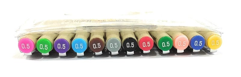 Generic Kreative Kraft Superior Color Drawing Micron Pens 12Piece Fine Liner Set for Sketching Illustration Calligraphy - Image 2