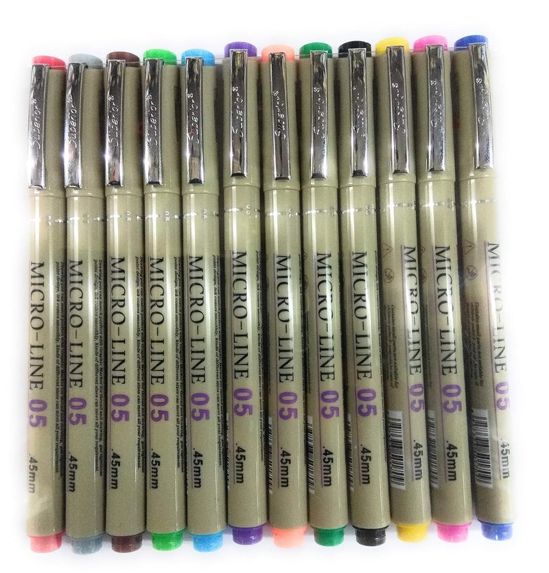 Generic Kreative Kraft Superior Color Drawing Micron Pens 12Piece Fine Liner Set for Sketching Illustration Calligraphy - Image 4