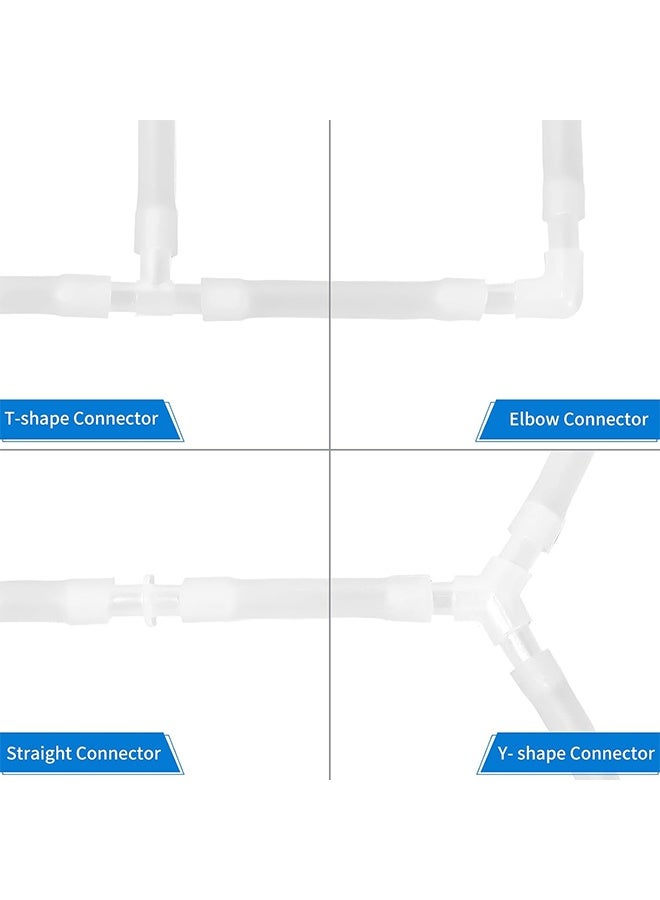 موصلات أنابيب الهواء للأحواض المائية من البلاستيك مع صمام خطي، موصل مضخة هواء للحوض، 40 قطعة - Image 3