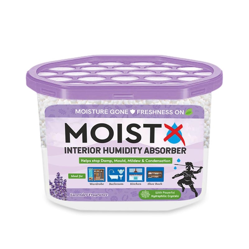 MOISTX Moisture Absorber 300g Box with Lavender Fragrance Pack1