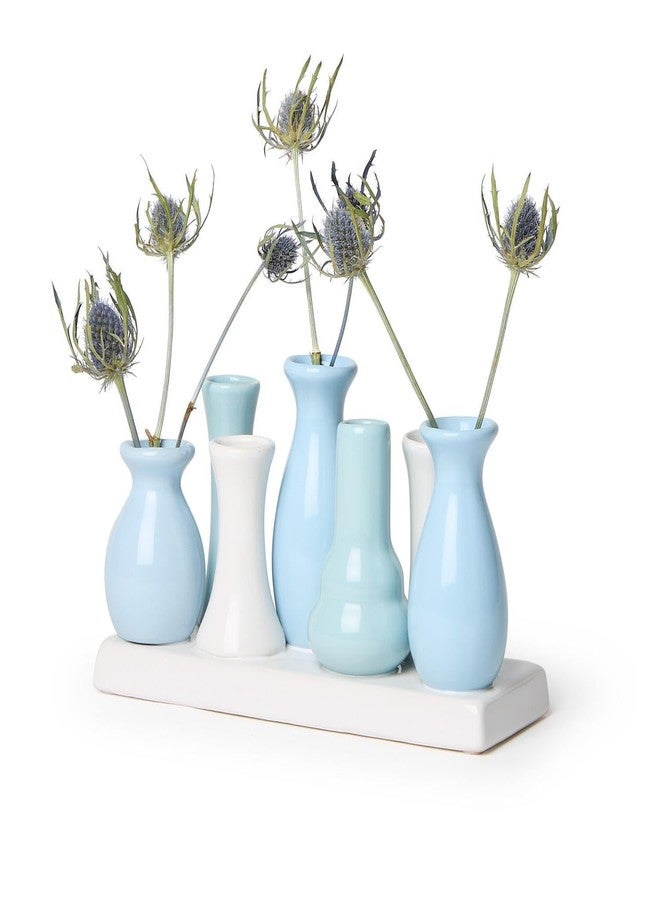 توز كومباني مزهرية تووز كومباني متعددة الألوان باللون الأزرق، 7.5 بوصة، من البورسلين - Image 3