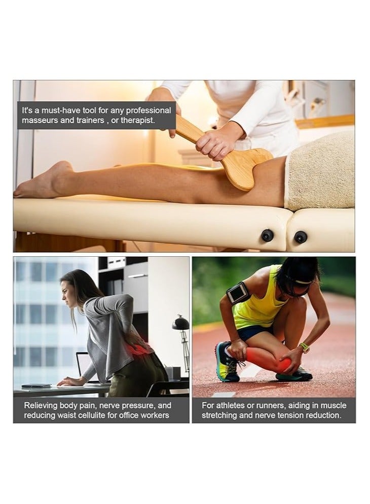 Wooden Body Massage Tools for Lymphatic Drainage and Body Sculpting, Handmade Anti-Cellulite Massager Set for Muscle Relaxation and Skin Smoothing, Ideal for Daily Use and Full-Body Comfort - Image 4