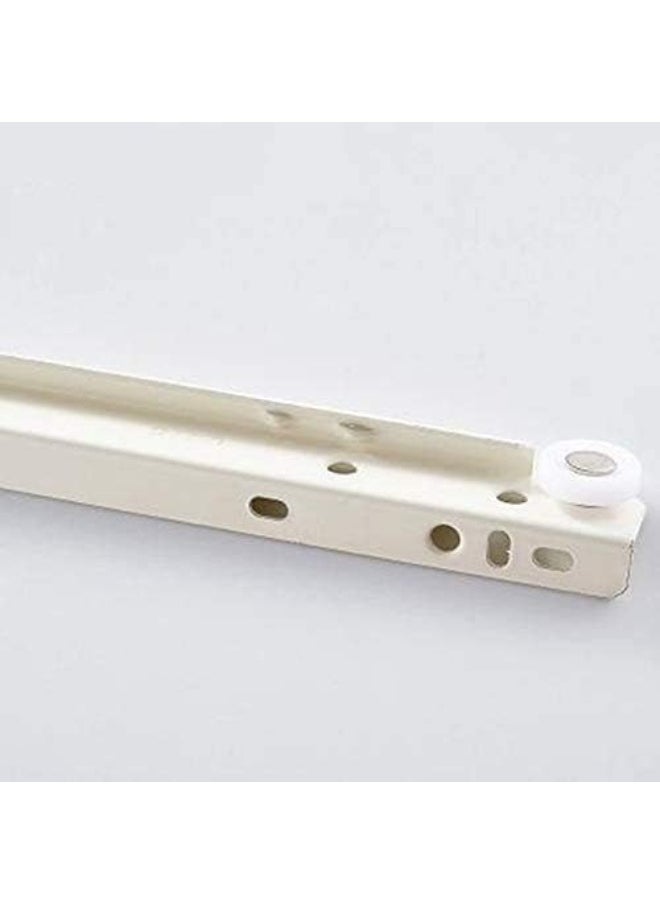 Royal Apex Royal Apex Cabinet Rails Drawer Track Slides For Computer Table Clothing Cabinets With Wheels White Color (12 inch)  - Image 3
