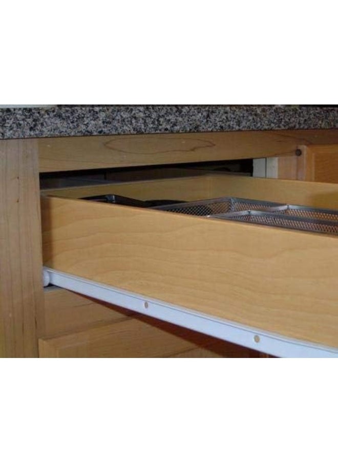 Royal Apex Royal Apex Cabinet Rails Drawer Track Slides For Computer Table Clothing Cabinets With Wheels White Color (12 inch)  - Image 5