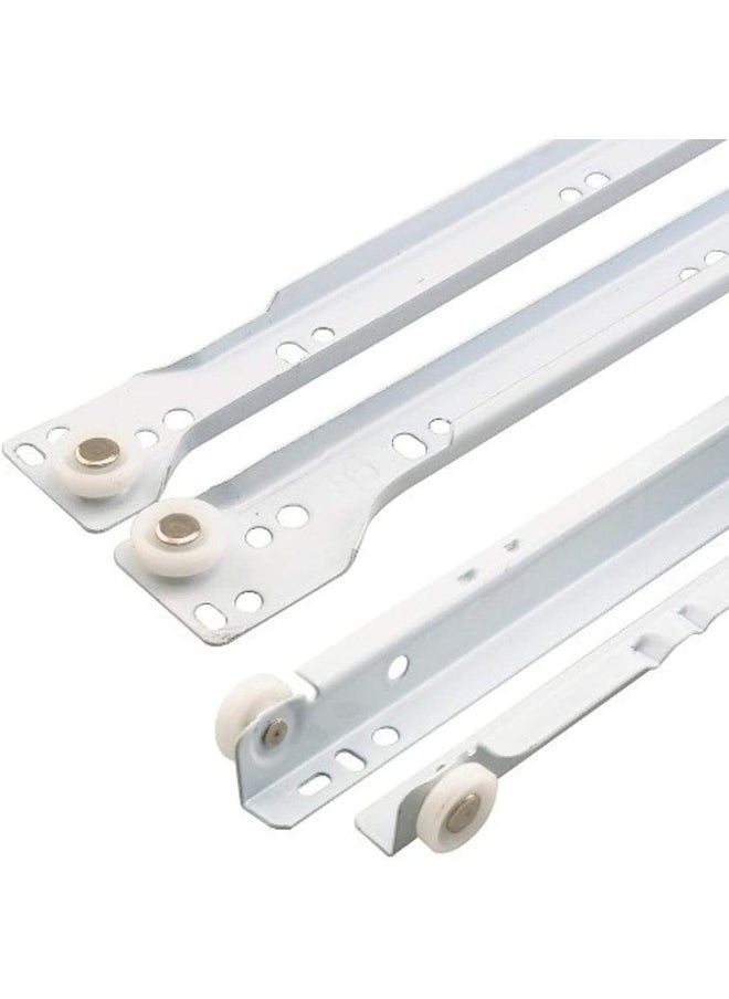 Royal Apex Royal Apex Cabinet Rails Drawer Track Slides For Computer Table Clothing Cabinets With Wheels White Color (12 inch)  - Image 4