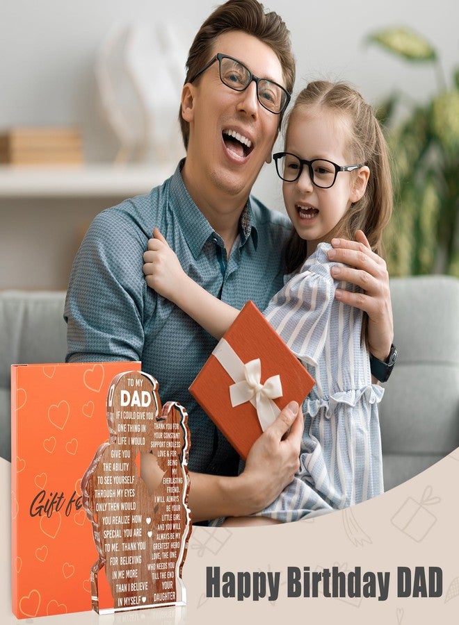 LuoHere Dad Birthday Gift from Daughter - Cool from Daughter Christmas Valentines Easter Gifts Idea Daddy New Dad Best Dad Ever Gifts Father's Day Gifts Dad Desk Decor Acrylic Plaque Sign - Image 4