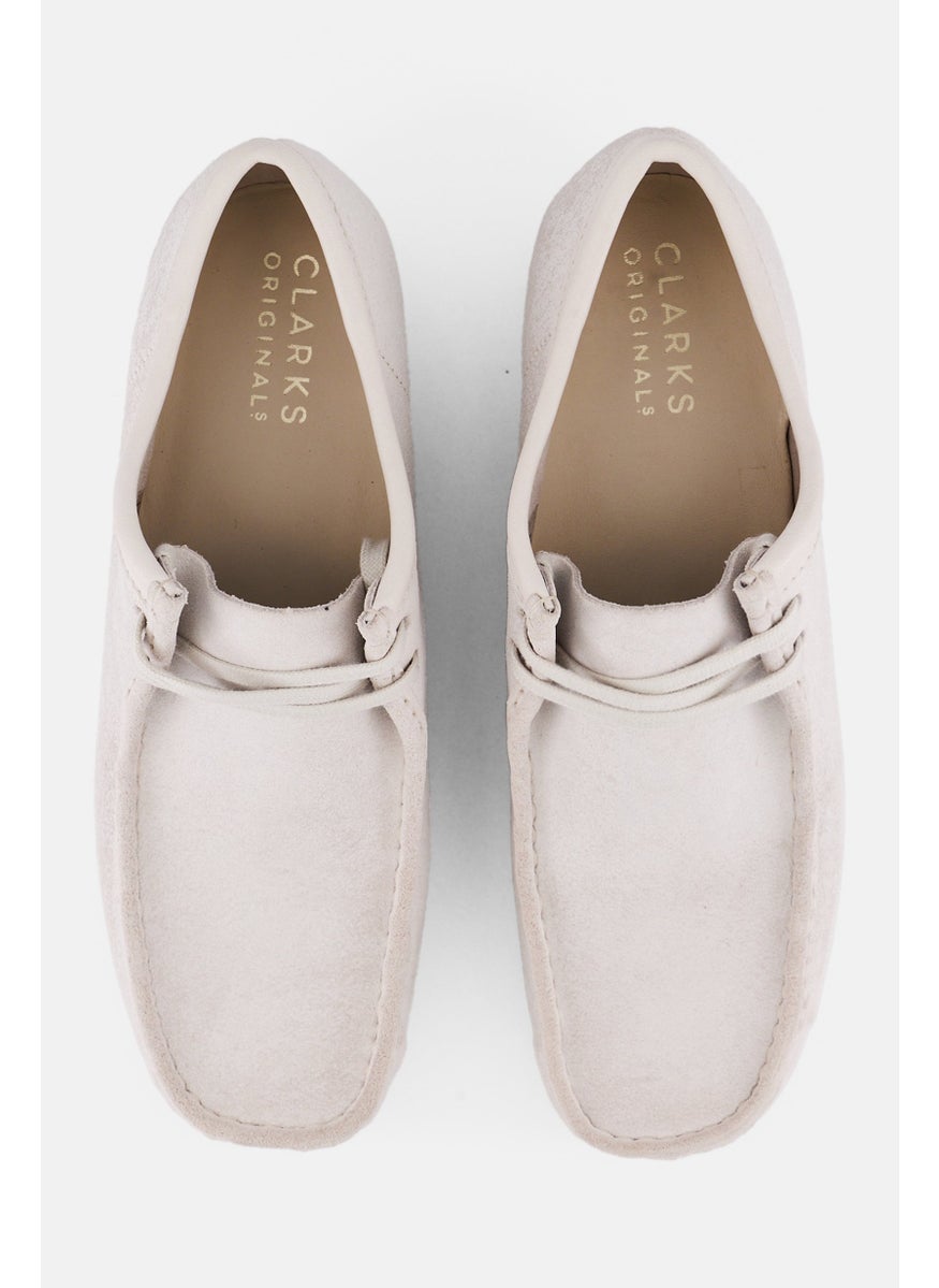 clarks - Men Standard Wallabee Lace Up Shoes, White - Image 1
