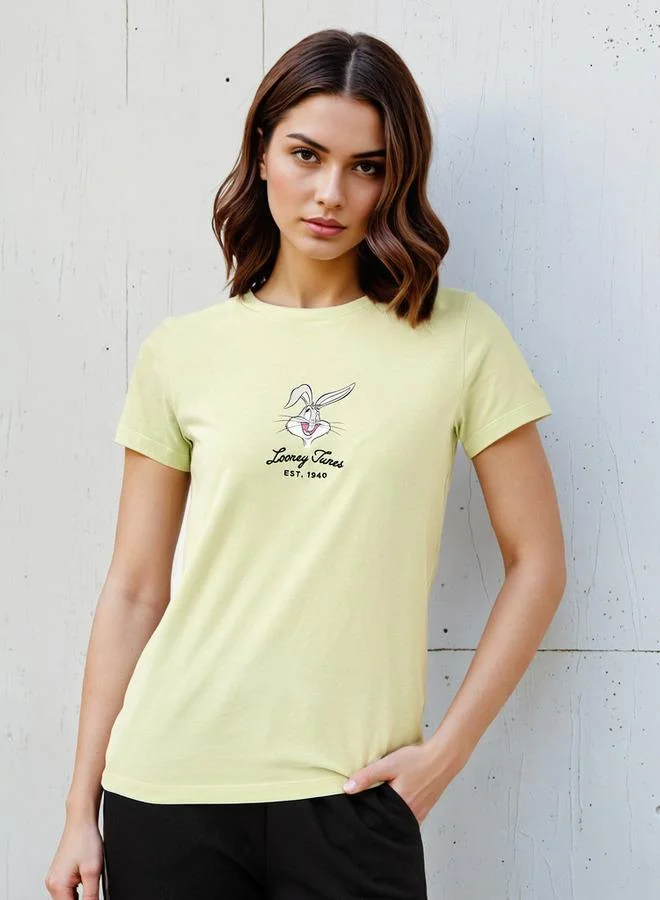 SP Characters Looney Tunes Print Crew Neck T-shirt