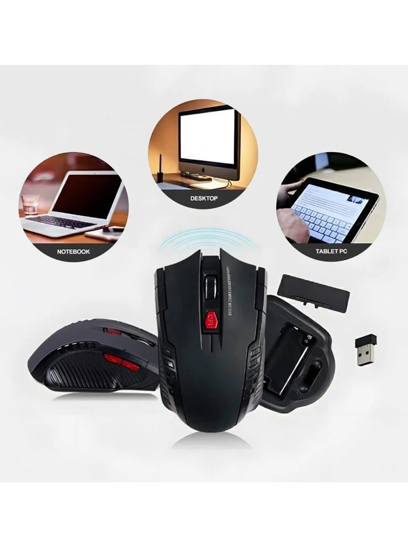 AROAQ 2.4Ghz Wireless Mouse, Portable Optical Office Mouse, Lightweight Compact Photoelectric Mouse With USB Receiver, Strong And Durable Gaming Mouse For Computer Laptop, (1pc, Red)  - Image 4