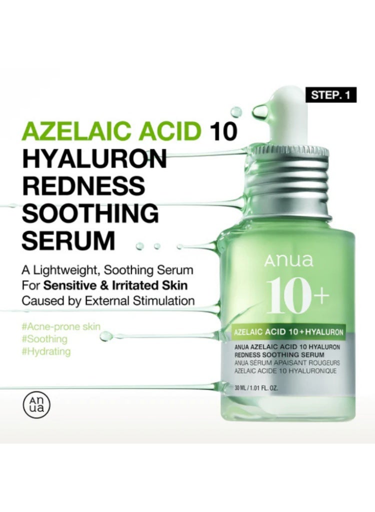 Anua Azelaic Acid 10 Hyaluron Redness Soothing Serum 30ml + 3 Ceramide Panthenol Moisture Barrier Cream 100ml set 130ml - Image 3