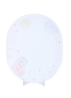 Corelle Corelle Pom Pom Glass Oval Serving Platter Pack of 2, 31CM, Multicolor  - Image 2