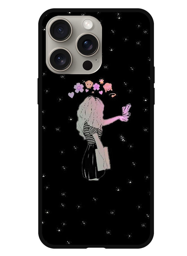 Theodor Protective Case Anti Scratch Shock Proof Bumper Cover For iPhone 15 Pro Girl Butterfly - Image 1