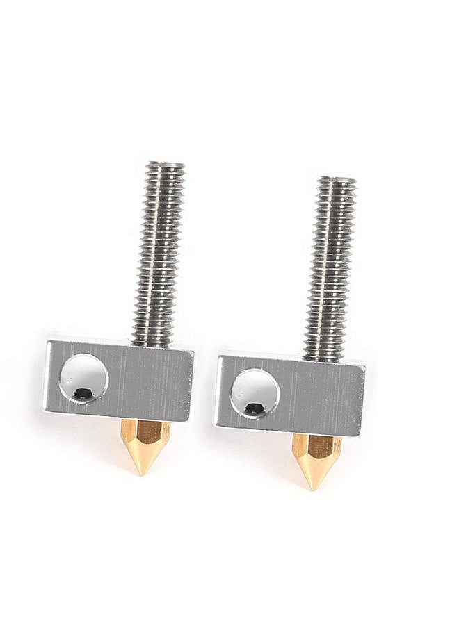 Generic 2Pcs/Set 0.4mm Brass Nozzle Extruder Print Head + Heater Block Hotend + 1.75mm Throat Tubes Pipes for Anet A8 A6 3 3D Printer Accessories  - Image 5