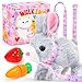 Tagitary Easter Plush Bunny Toy for KidsInteractive Realistic Bunny with SoundsWalkingEars WigglingTwitch Mouth and NoseHopping Rabbit Toys Easter Basket Stuffers Birthday Gift for Toddlers - Image 2