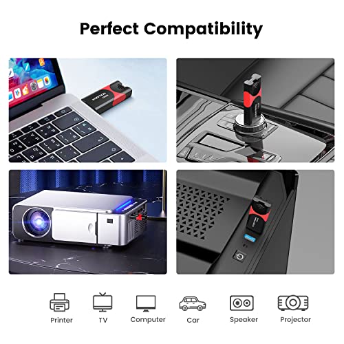 KOOTION 128 GB USB 3.0 Flash Drive Thumb Drive Retractable 128G Zip Drive Ultra High Speed USB Stick Jump Drive Rugged Memory Stick with LED Indicator for Data Storage and Transfer - Image 5