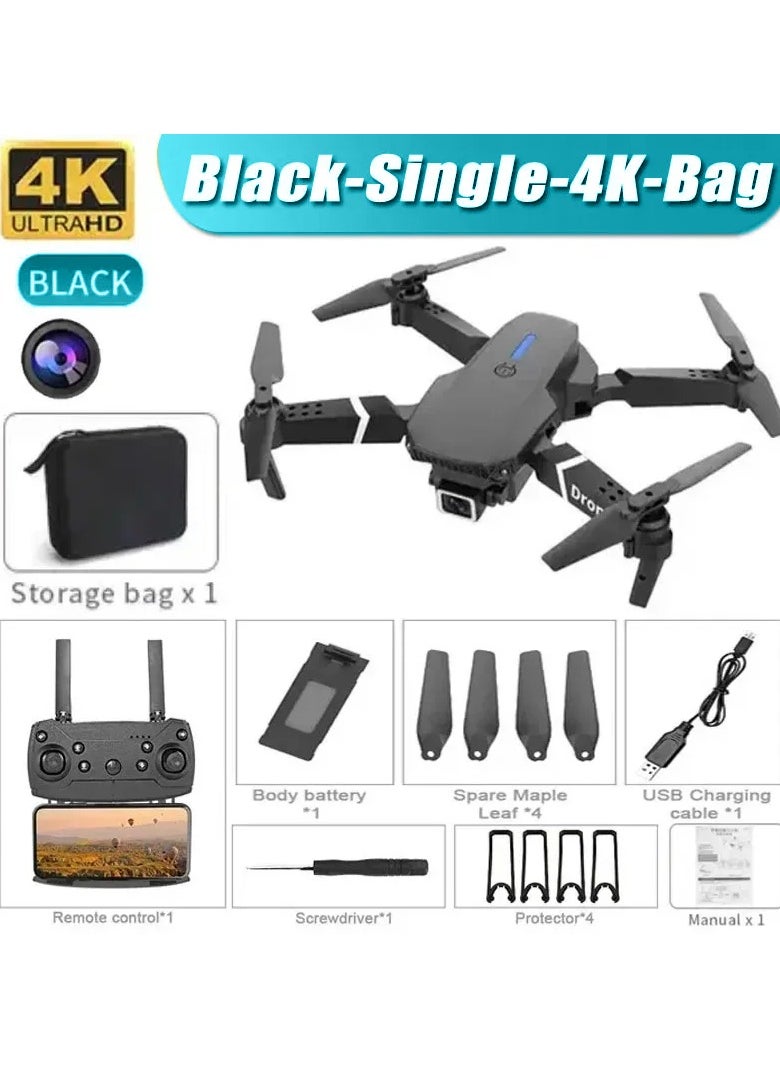 Eworld - Foldable Quadcopter E88 Pro Max Drone with 4K Dual Camera for Adults, Remote Control Drone with Gesture Selfie, 3D Flips, Waypoint Flight, Altitude Hold, Long Control Range, Battery and Carrying Bag, Perfect Gift for Boys, Girls and Beginners - Image 1