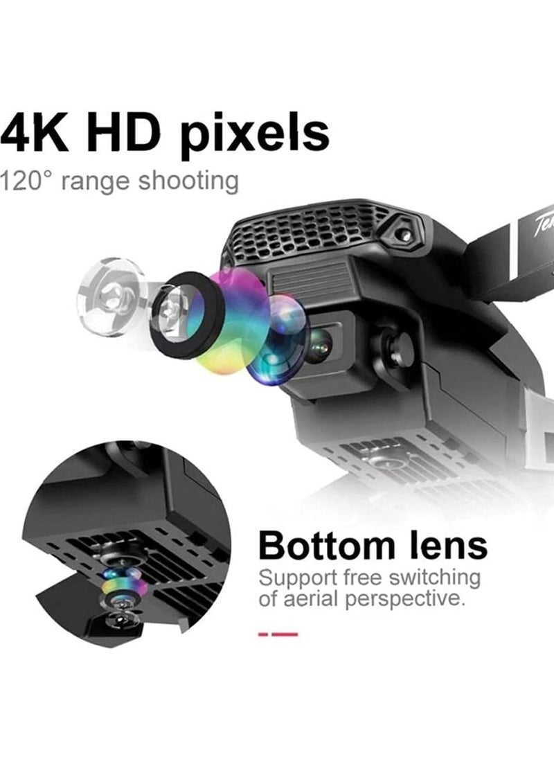 Eworld - Foldable Quadcopter E88 Pro Max Drone with 4K Dual Camera for Adults, Remote Control Drone with Gesture Selfie, 3D Flips, Waypoint Flight, Altitude Hold, Long Control Range, Battery and Carrying Bag, Perfect Gift for Boys, Girls and Beginners - Image 1