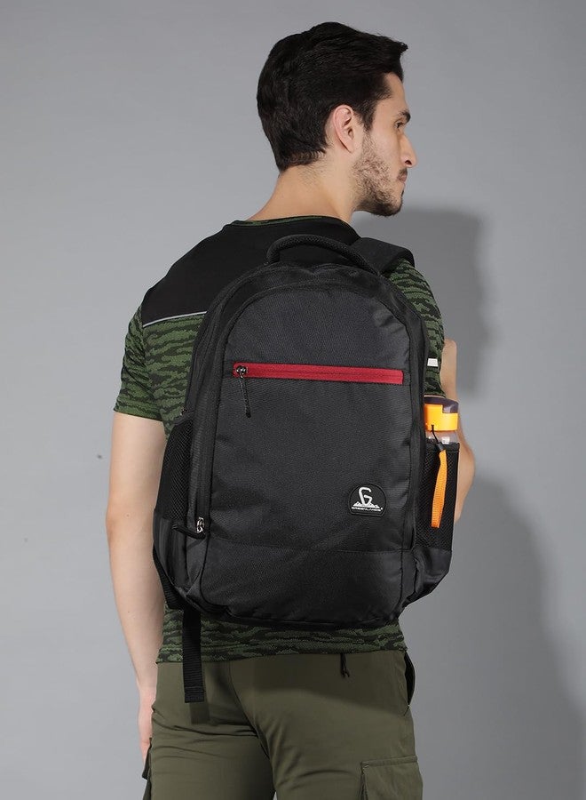 GREENLANDS 33L Zipster Laptop Backpack | 3 Large Compartments, Fits Up to 17" Laptop | Perfect for Office, School, Travel & Hiking | Unisex (Black) - Image 2