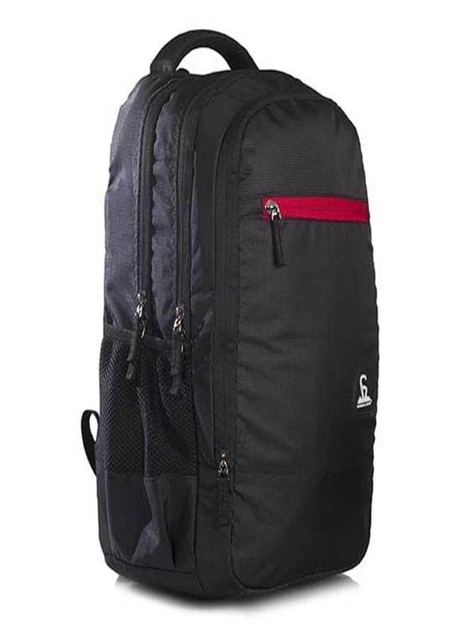 GREENLANDS 33L Zipster Laptop Backpack | 3 Large Compartments, Fits Up to 17" Laptop | Perfect for Office, School, Travel & Hiking | Unisex (Black) - Image 4