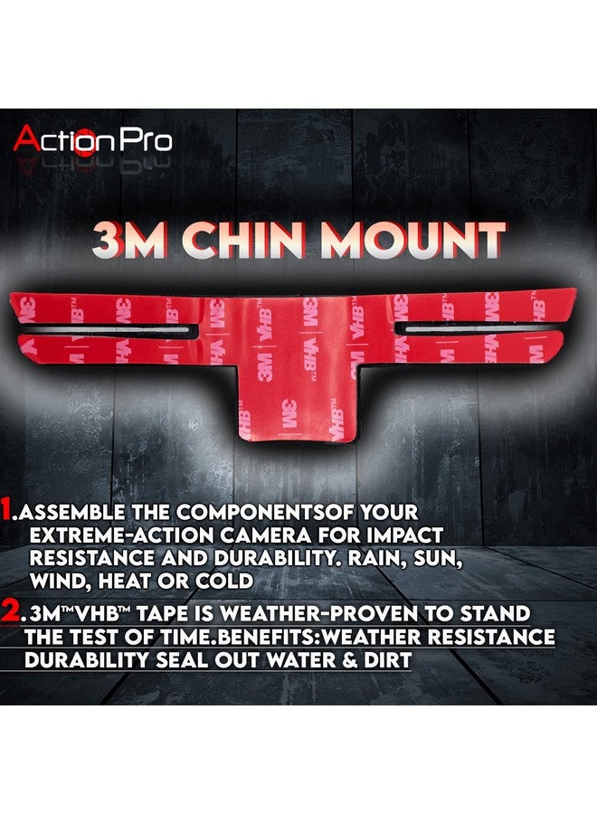 Action Pro Pro Helmet Chin Mount Strap Compatible With All Smartphones Gopro-13/12/11/10/9/8/7/6/5/4/Sjcam/Dji Osmo/Insta-360 And All Action Camera - Image 2
