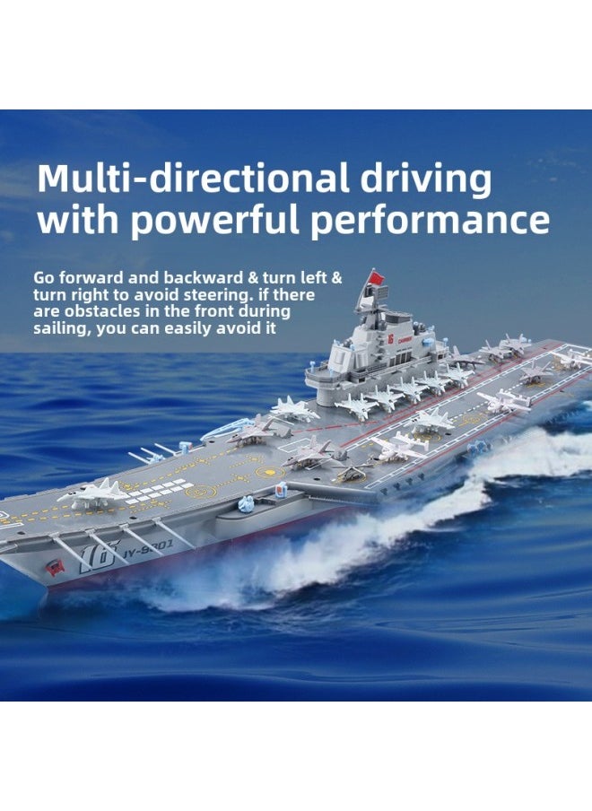 Generic - JJRC Remote Control Aircraft Carrier 2.4g Wireless Electric Boat Water High Speed Remote Control Boat Simulation Model Toy-Color:Grey - Image 1