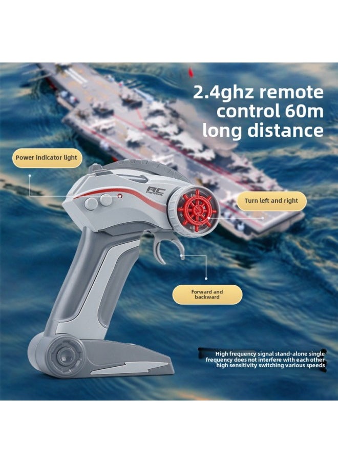 Generic - JJRC Remote Control Aircraft Carrier 2.4g Wireless Electric Boat Water High Speed Remote Control Boat Simulation Model Toy-Color:Grey - Image 1