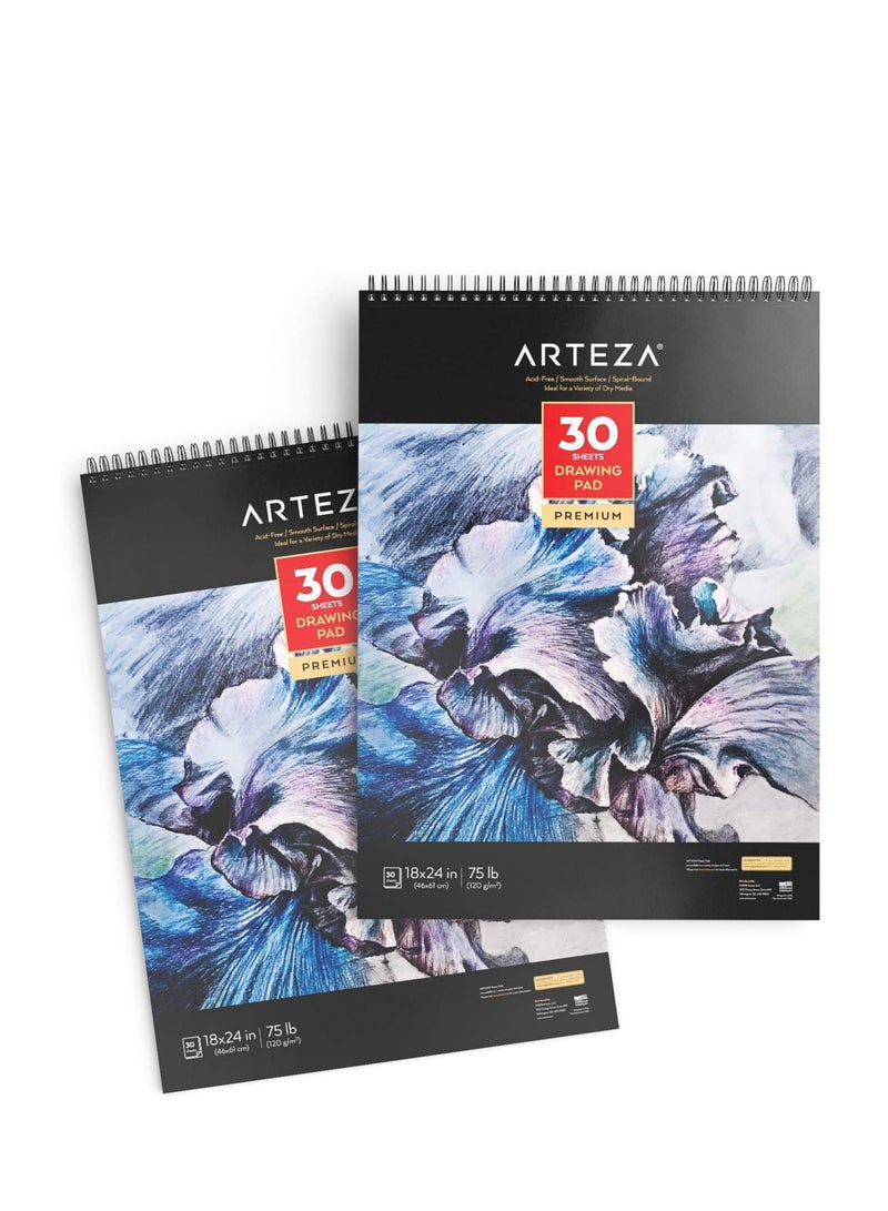 Drawing Pad, 18" x 24", 30 Sheets - Pack of 2