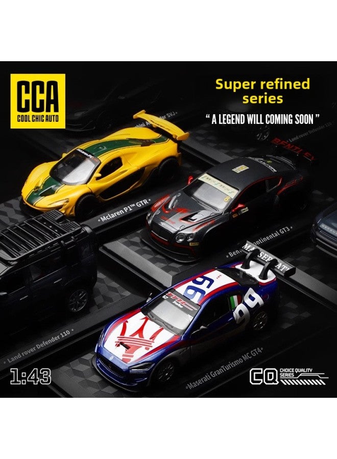 CCA1:43 Simulation Genuine Bentley GTR BMW Audi Mercedes-Benz Alloy Car Toy With Acrylic Box-Color:1:47 Bentley Flying Dark Green (with Acrylic Box)  - Image 2