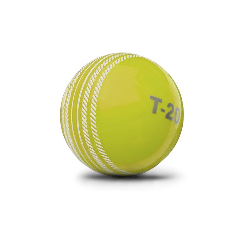 jaspo Polyvinyl Chloride (PVC) T-20 Soft Cricket Ball 110 Gm. Yellow (Pack Of 6) - Image 3