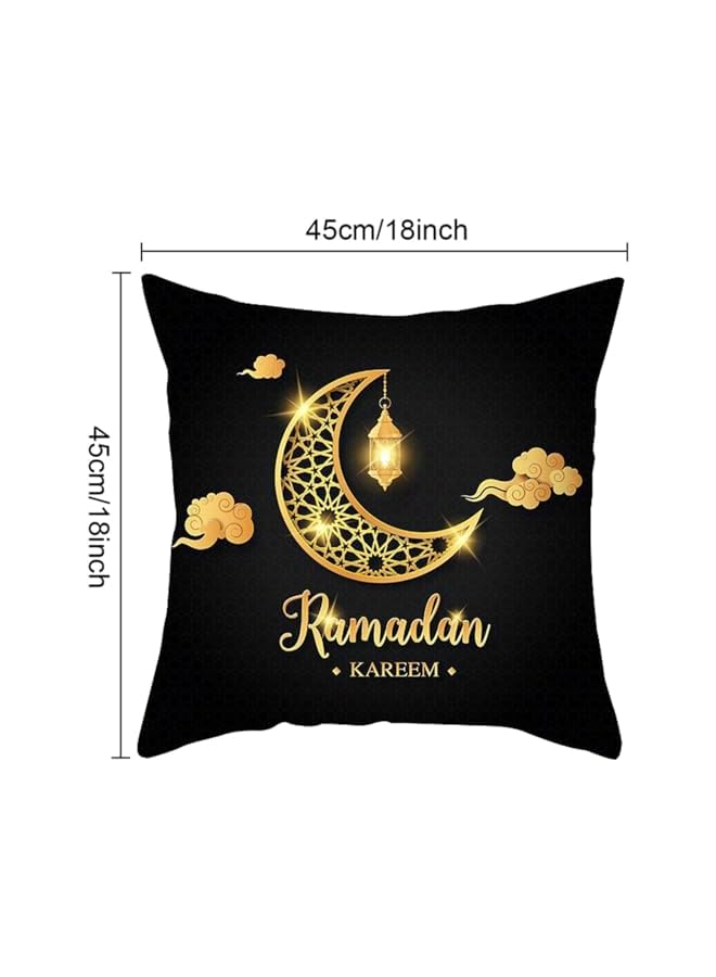 The Bros 6 Pcs Ramadan Decorations Pillow Cover Throw Pillow Case Ramadan Kareem Decor Sofa Bed Couch Throw Cushion Cover Ramadan Decorations for Home (45 x 45cm) - Image 4