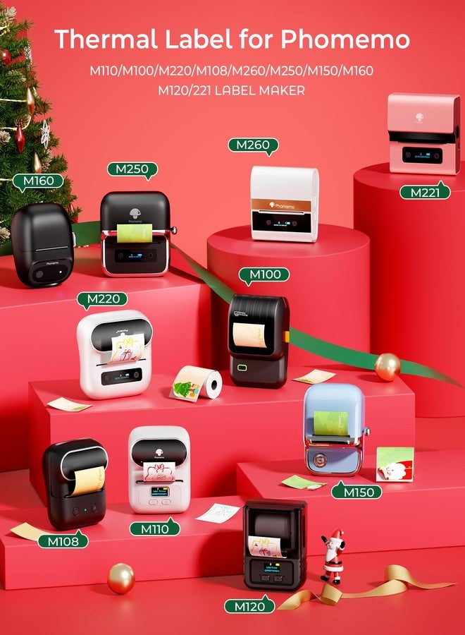 Phomemo Thermal Labels for M110/M221/M220/M120/M200 Label Printer,1.18" x 0.79" (30x20mm), 320 Labels/Roll, Black on White - Image 4