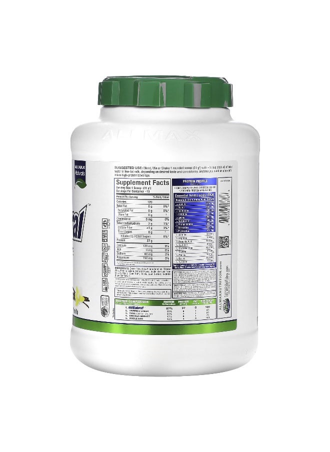Allmax - ALLMAX, ISONatural™, Whey Protein Isolate, Vanilla, 5 lbs (2.27 kg) - Image 1