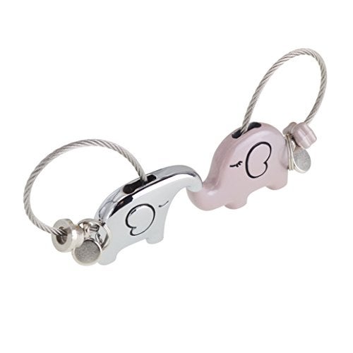 ASHMITA Cute Kiss Elephant Couple Keychain for Women Charm Romantic Valentine Gift - Image 2