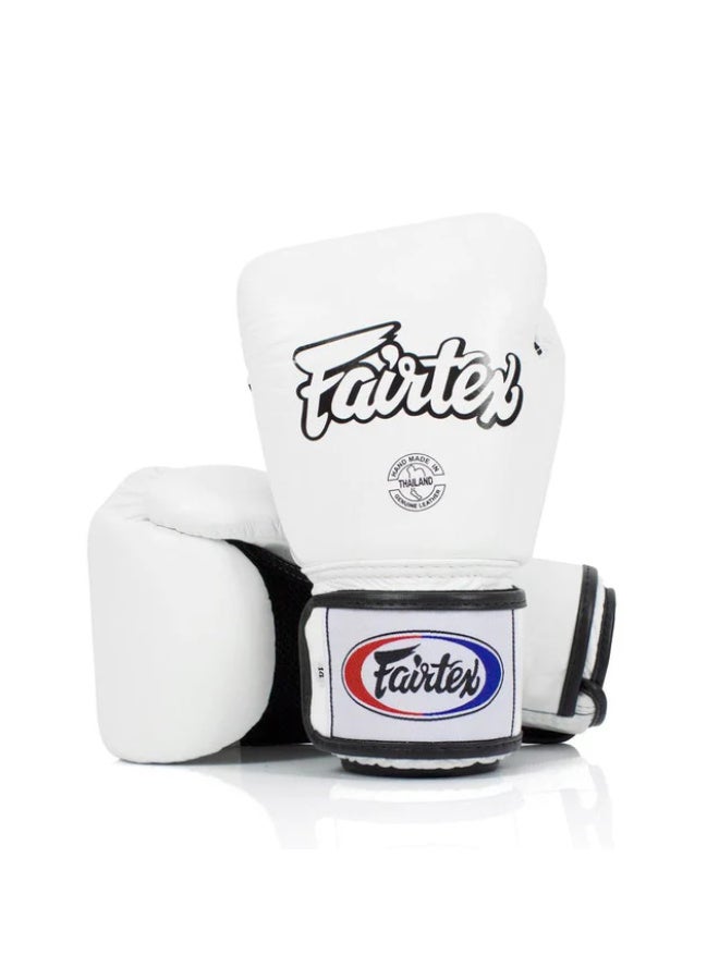 Fairtex BGV1 Universal Breathable Boxing Gloves – White - Image 1