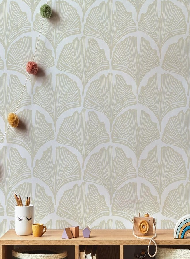 Tempaper x Novogratz Waverly White Feather Palm Removable Peel and Stick Wallpaper, 20.5 in X 9 ft, Made in The USA - Image 4