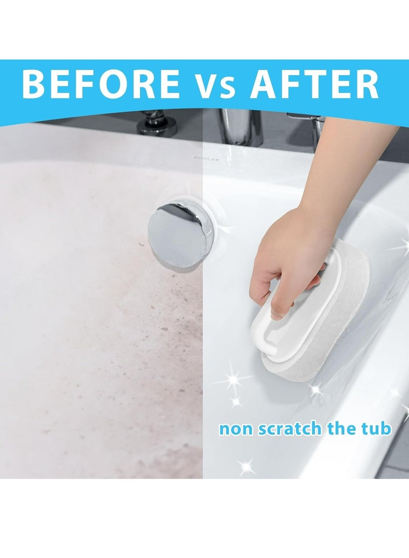 Oasisgalore 2-Pack Non-Scratch Bathtub & Tile Scrubber with Handle for Shower Tile Grout Sink Pool, for Soap Scum Removal - Image 3