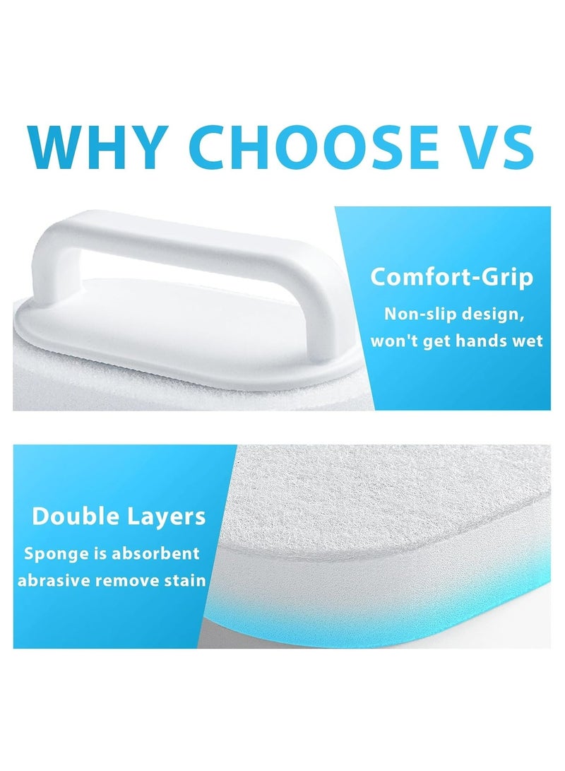 Oasisgalore 2-Pack Non-Scratch Bathtub & Tile Scrubber with Handle for Shower Tile Grout Sink Pool, for Soap Scum Removal - Image 5