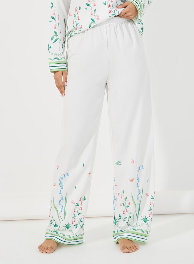 Styli Floral Print Long Sleeves Shirt & Pants Pyjama Set - Image 5