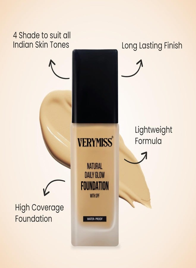 VERYMISS Makeup Kit For Women I Natural Liquid Foundation + Compact Powder I All Skin Type I Medium to Buildable Coverage | Lightweight | Easy to Blend (VMNYK56, Medium Tone) - Image 3