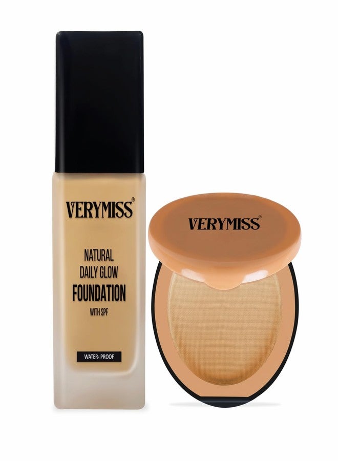 VERYMISS Makeup Kit For Women I Natural Liquid Foundation + Compact Powder I All Skin Type I Medium to Buildable Coverage | Lightweight | Easy to Blend (VMNYK56, Medium Tone) - Image 5