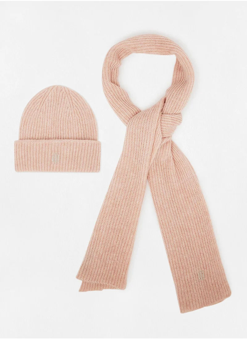 TOMMY HILFIGER Flecked Scarf And Beanie Gift Set