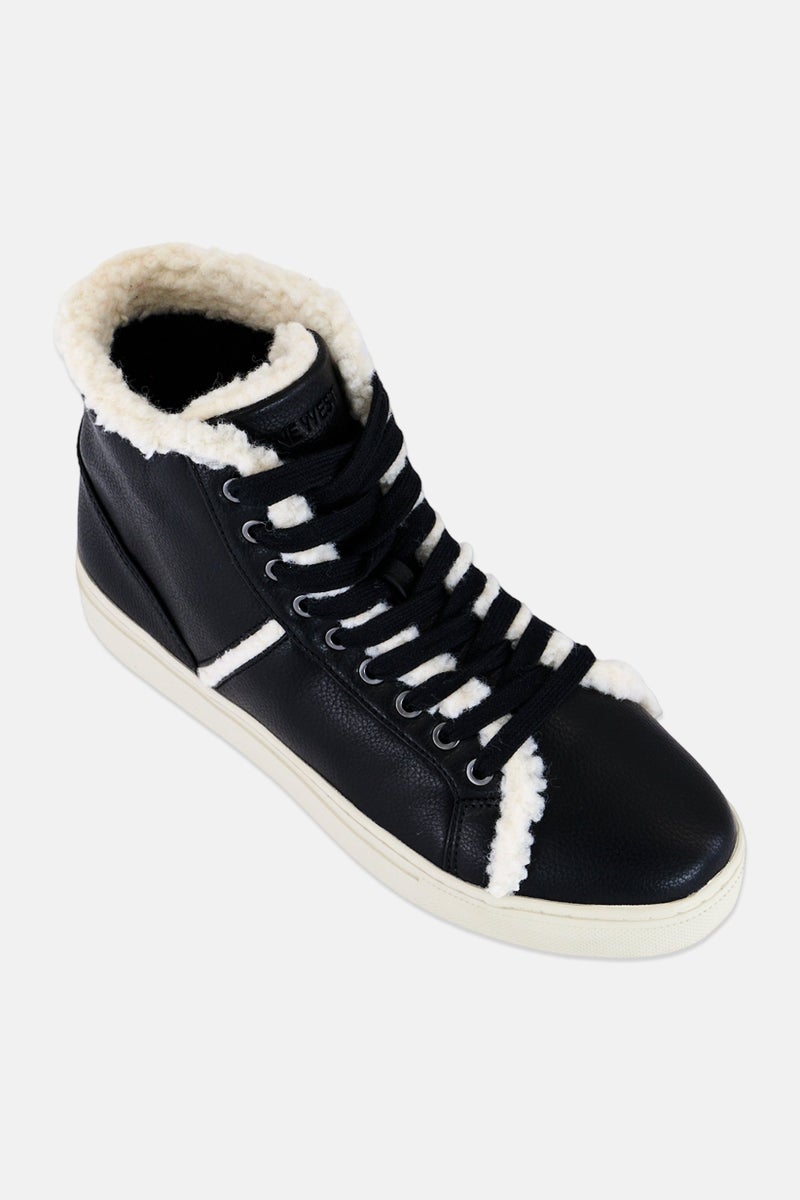 NINE WEST Women Medium Mellie Lace Up Casual Shoes, Black - Image 1