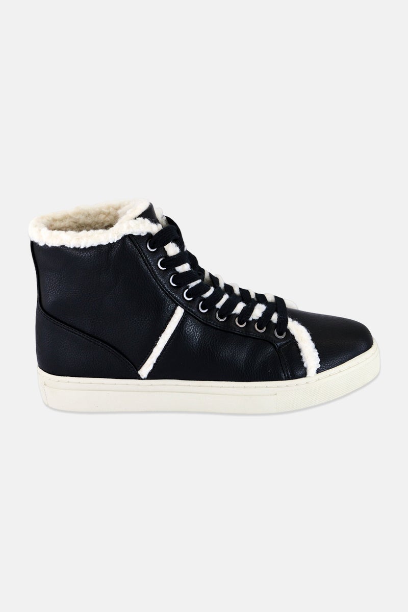 NINE WEST أحذية كاجوال نسائية متوسطة مولي مزودة بأربطة، سوداء - Image 4