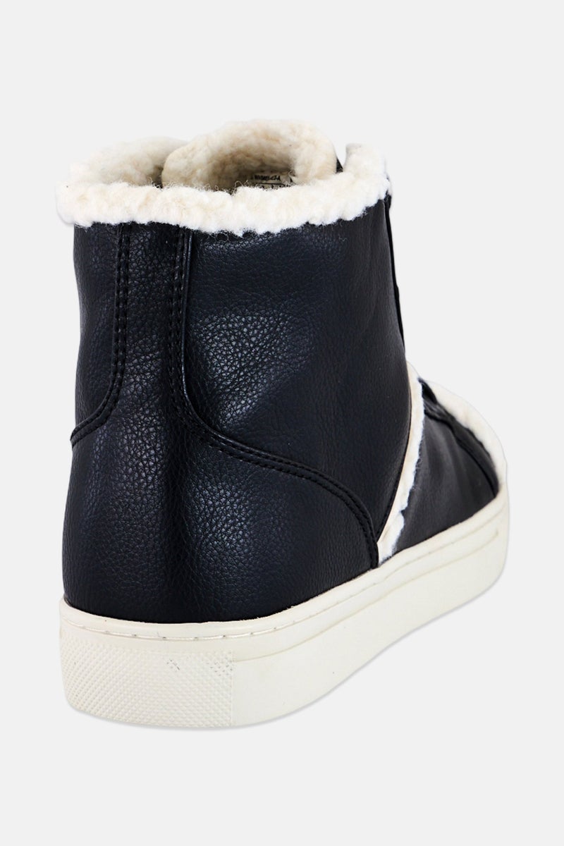 NINE WEST أحذية كاجوال نسائية متوسطة مولي مزودة بأربطة، سوداء - Image 2