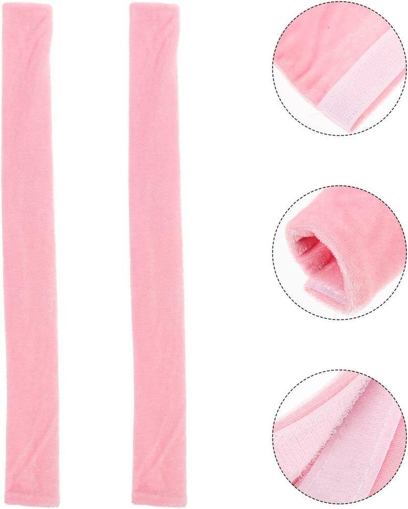cheekyglo 2pcs Refrigerator Door Handle Covers Washable Cloth Decor Anti- Skid Anti- Static Protector for Kitchen Appliance Fridge Microwave Stove Dishwasher Pink - Image 2