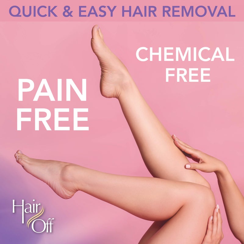 Hair off Hair Off Hair Remover Mitten - All-Natural, Painless & Chemical Free - Full Body Hair Removal - Slows & Lessens Regrowth - Exfoliates Skin (3 Mittens Per Box, Pack of 4)  - Image 5