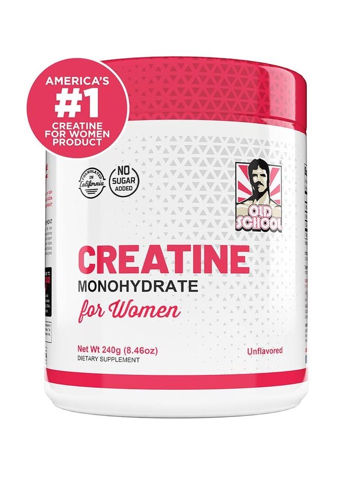 أولد سكول لابس كرياتين أحادي الهيدرات للنساء مع الكولاجين والأحماض الأمينية المتفرعة السلسلة - مسحوق مكمل غذائي للياقة البدنية للعضلات والشعر الصحي والبشرة والأظافر والتعافي - Image 5