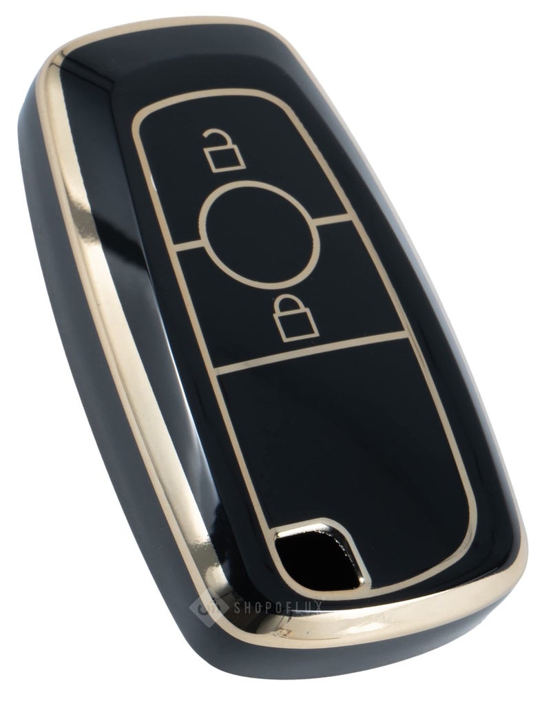 Shopoflux TPU Key Cover Compatible with New Ford Ecosport Titanium (Black TPU Pack 1) - Image 1