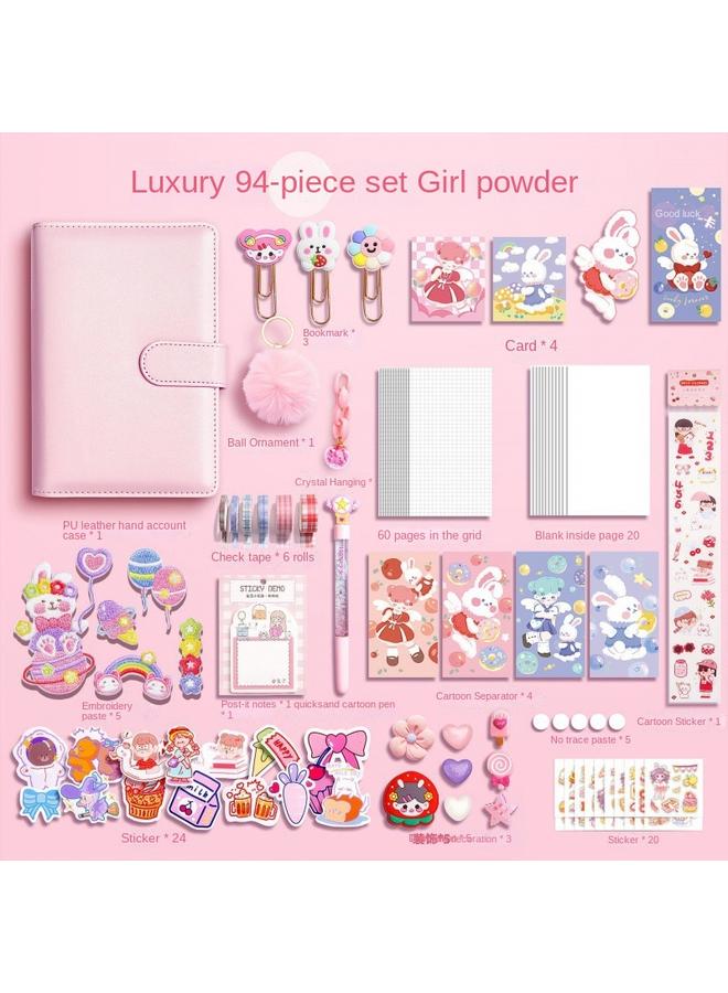 Bluejw Hand Account Gift Box Internet Celebrity Account Book Loose-leaf Removable Cute Girl Pink Large Large Capacity Suit Girl's Hair - Image 1